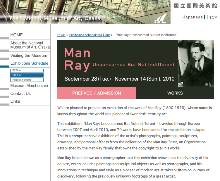 NMAO Man Ray Exhibition
